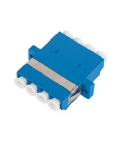 Адаптер NIKOMAX волоконно-оптический, соединительный, одномодовый, стандарта OS2, LC/UPC-LC/UPC, квадро, пластиковый, без шторки, с фланцами, синий, уп-ка 2шт. в Тюмени Проходные адаптеры и розетки оптические Pintop.ru