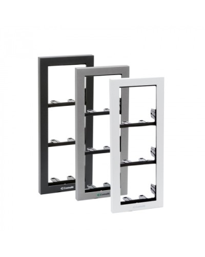 Рамка iKall на 3 модуля, антрацит Comelit в Тюмени Малоабонентные видеодомофоны Pintop.ru