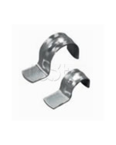 Скоба оцинкованная однолапковая без монтажного отверстия, для трубы D50мм (1уп = 50шт) Экопласт (43751) в Тюмени Держатели, клипсы, скобы Pintop.ru