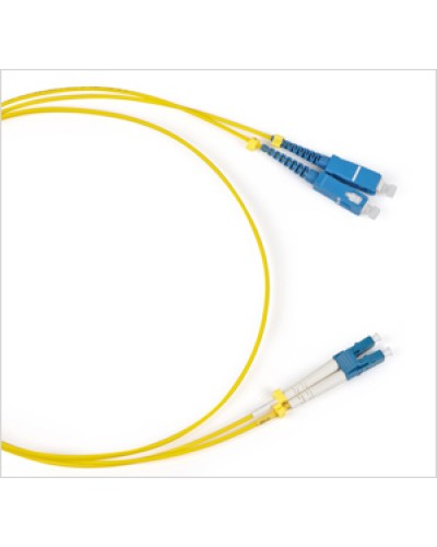 Патч-корд волоконно-оптический SM 9/125, LC/UPC-SC/UPC, duplex, LSZH, (1 м) Hyperline FC-D2-9-LC/UR-SC/UR-H-1M-LSZH-YL в Тюмени Патч-корды оптические Pintop.ru