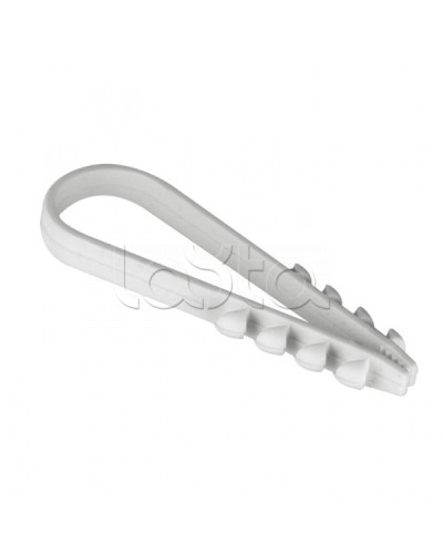 Дюбель-хомут для круглого кабеля (19-25мм) белый (100шт.) EKF PROxima (plc-ncc-19x25w) в Тюмени Крепеж: Дюбели, шурупы, саморезы Pintop.ru