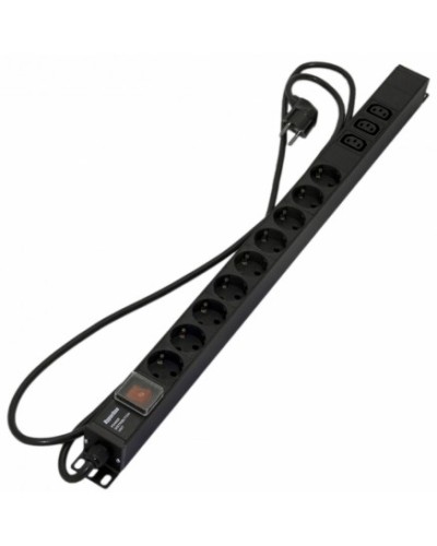 Блок розеток Hyperline SHE-9SH-3IEC-S-2.5EU в Тюмени Блоки розеток Pintop.ru