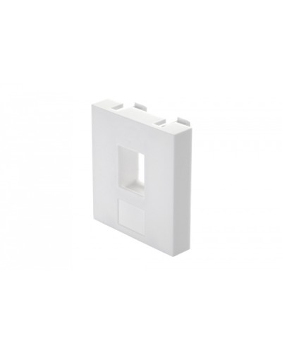 Адаптер 45 × 45 мм для 1 мультимедиа-модуля Keystone без шторки, белый Eurolan (16B-45-11WT) в Тюмени Модули Keystone Pintop.ru