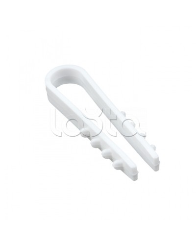 Дюбель-хомут для круглого кабеля (5-10мм) белый (50шт.) EKF PROxima (plc-ncs50-5x10w) в Тюмени Крепеж: Дюбели, шурупы, саморезы Pintop.ru