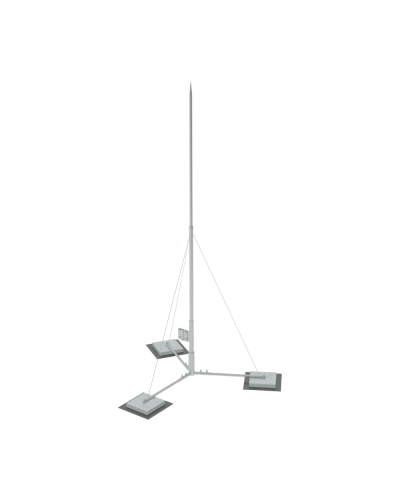 Вольностоящая молниеприемная мачта составная H11,1 м разборное основание HD КМ-Профиль (RTVMR-H11.1 HD) в Тюмени Монтажные материалы Pintop.ru