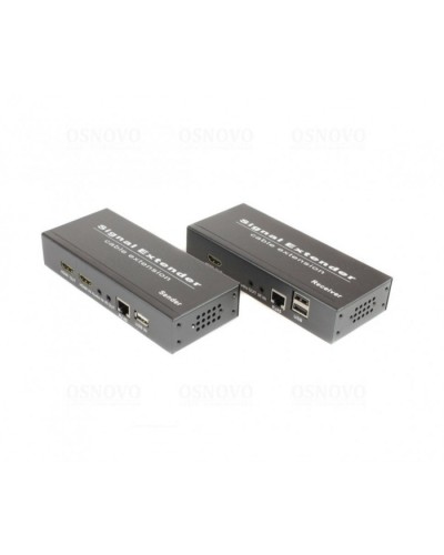 Комплект для передачи HDMI, USB, аудио, RS232 и ИК управления по сети Ethernet OSNOVO TLN-HiKMDA2+RLN-HiKMDA2 в Тюмени Видеоусилители, Модуляторы, Делители Pintop.ru