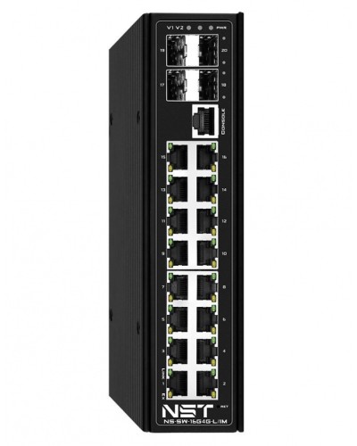 NST NS-SW-16G4G-PL/IM Промышленный управляемый L2+ HiPoE коммутатор Gigabit Ethernet на 16 GE RJ45 PoE + 4 GE SFP порта в Тюмени Коммутаторы Pintop.ru