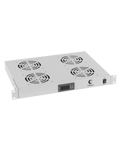 Панель вентиляционная с 4 вентиляторами с цифровым термодатчиком Cabeus JG03t в Тюмени Вентиляторные модули Pintop.ru