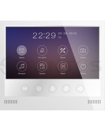 Монитор цветного видеодомофона формата AHD с сенсорными кнопками и возможностью записи фото или видео по вызову на microSD карту Tantos Selina HD M в Тюмени Абонентские видеоустройства Pintop.ru