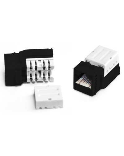 Вставка Keystone Jack RJ-45(8P8C) Hyperline KJNE-8P8C-C6-90-BK в Тюмени Модули Keystone Pintop.ru