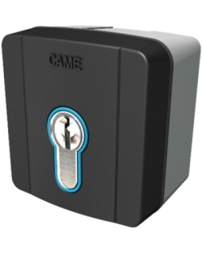 Ключ-выключатель накладной с цилиндром замка DIN и синей подсветкой Came 806SL-0050 в Тюмени Запчасти для шлагбаумов и автоматики Pintop.ru