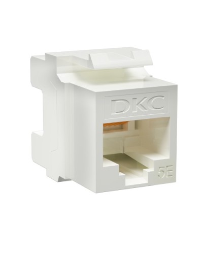 Модуль Keystone RJ45 CAT5E неэкранированный, 180 градусов, белый (форм-фактор A10) DKC RNK5EU180WH в Тюмени Модули Keystone Pintop.ru