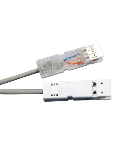 Патч-корд 110 тип-110 тип, 2 пары, Cat.5, LSZH, 2 м серый Hyperline PC-110-110-2P-C5-2M-LSZH-GY в Тюмени Патч-корды и пигтейлы Pintop.ru