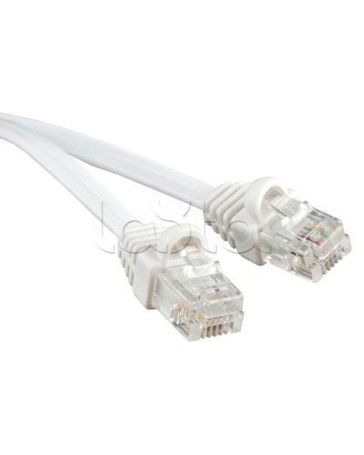 Патч-корд 6p4c телефонный, 1.5 м, белый Cabeus PC-TEL-RJ12-1.5m в Тюмени Патчкорды (медные) Pintop.ru