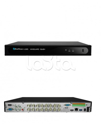 Видеорегистратор 16-канальный EverFocus VANGUARD II 16x8H в Тюмени Видеорегистраторы гибридные Pintop.ru