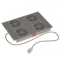 19" Вентиляторный модуль 4 вентилятора с термостатом для 19" IT-корпусов STI/CQE, RAL9005 DKC (R519VSIT4FTB)