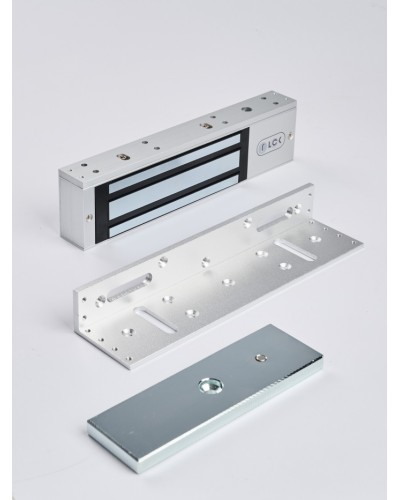 R-Lock RL-EML350-L0S - Электромагнитный замкок, 350кг, DC12/24B, цвет серебристый сатинированный алюминий RAL 7047 в Тюмени Электромагнитные замки Pintop.ru