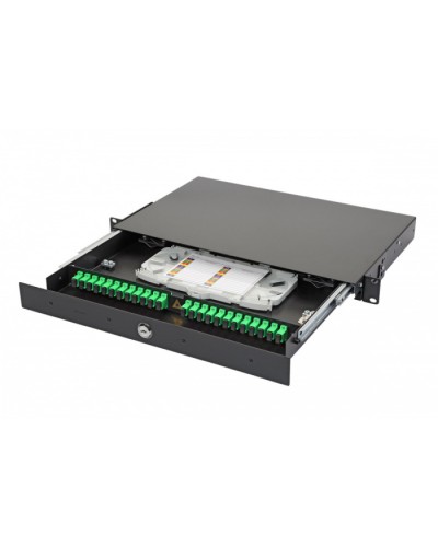 Патч-панель 19”, 1U Eurolan 47D-24-S2-SC-24-11BL в Тюмени Кросс оптический Pintop.ru