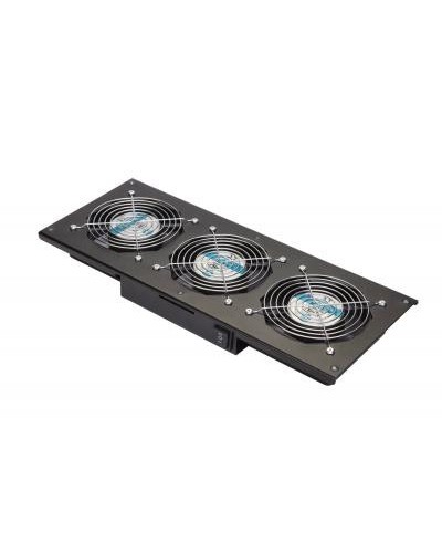 Eurolan Модуль вентиляторный потолочный, 3 вентилятора, термореле, 3 положения, черный (60A-90-11-30BL) в Тюмени Вентиляторные модули Pintop.ru