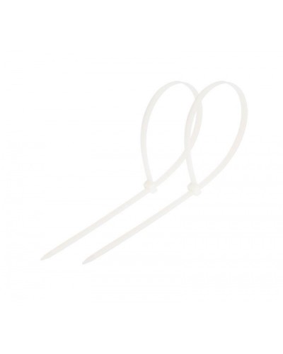 Стяжка нейлоновая неоткрывающаяся, безгалогенная (halogen free) 300x4мм, белая (100 шт) в Тюмени Стяжки-хомуты Pintop.ru