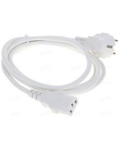 Шнур питания C13-Schuko угловая, 3х0.75, 220В, 10А, белый, 1 метр LANMASTER (LAN-PP13/SHA-1.0-WH) в Тюмени Аксессуары для стоек и шкафов Pintop.ru