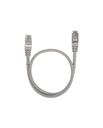 Патч-корд F/UTP, CAT 5e, RJ45-RJ45, 26AWG, LSZH, серый, 0,5м REXANT 02-0110-05 в Тюмени Патчкорды (медные) Pintop.ru