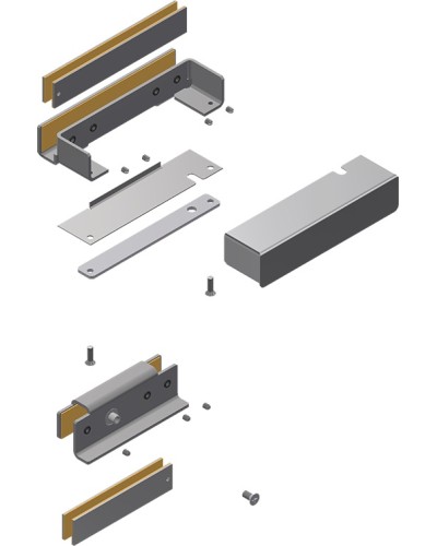 Комплект монтажа Aler MK AL-150PR-Glass в Тюмени Электромагнитные замки Pintop.ru