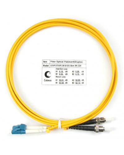 Шнур оптический duplex LC-ST 9/125 sm 2м LSZH Cabeus FOP(d)-9-LC-ST-2m в Тюмени Патч-корды оптические Pintop.ru