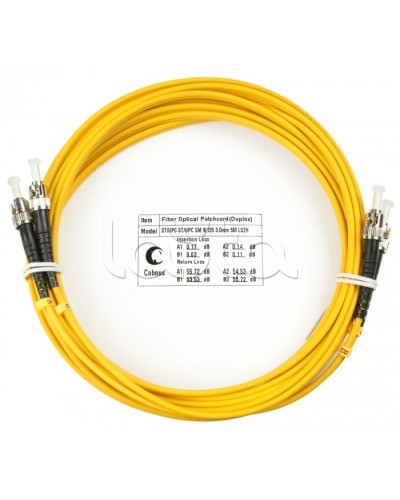 Шнур оптический duplex ST-ST 9/125 sm 25м LSZH Cabeus FOP(d)-9-ST-ST-25m в Тюмени Патч-корды оптические Pintop.ru