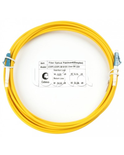 Шнур оптический simplex LC-LC 9/125 sm 5м LSZH Cabeus FOP(s)-9-LC-LC-5m в Тюмени Патч-корды оптические Pintop.ru