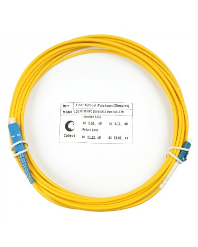 Шнур оптический simplex LC-SC 9/125 sm 25м LSZH Cabeus FOP(s)-9-LC-SC-25m в Тюмени Патч-корды оптические Pintop.ru