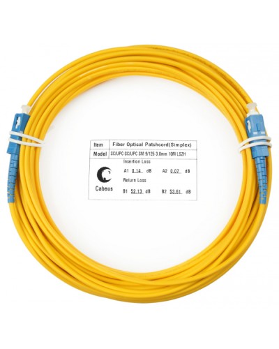 Шнур оптический simplex SC-SC 9/125 sm 25м LSZH Cabeus FOP(s)-9-SC-SC-25m в Тюмени Патч-корды оптические Pintop.ru