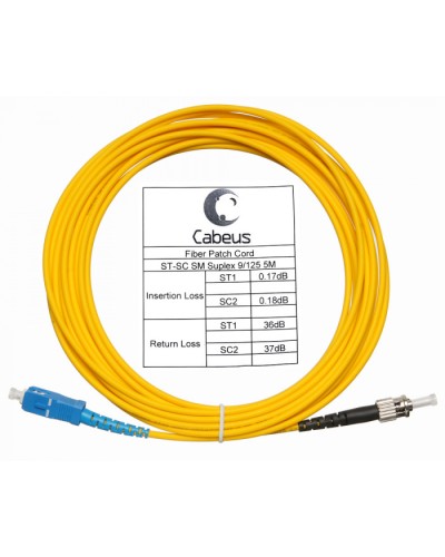 Шнур оптический simplex SC-ST 9/125 sm 10м LSZH Cabeus FOP(s)-9-SC-ST-10m в Тюмени Патч-корды оптические Pintop.ru