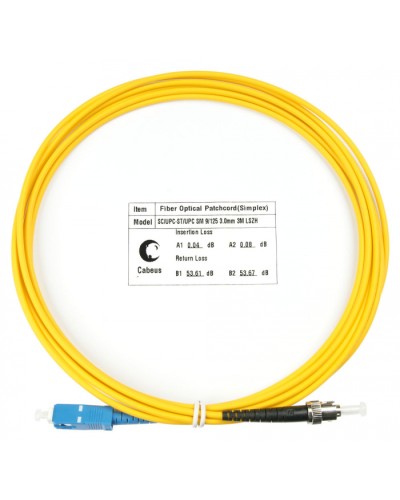Шнур оптический simplex SC-ST 9/125 sm 3м LSZH Cabeus FOP(s)-9-SC-ST-3m в Тюмени Патч-корды оптические Pintop.ru