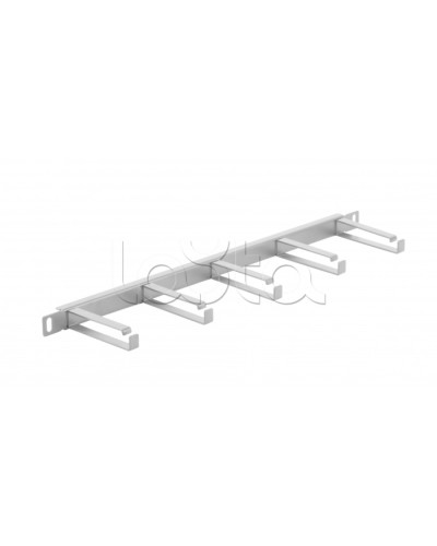 Органайзер горизонтальный 19 0.5U, 5 колец Cabeus (JB08-0,5U-GY) в Тюмени Кабельные органайзеры Pintop.ru