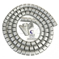 Рукав спиральный пластиковый для кабеля д.25 мм (2 м) и инструмент ST-25 Cabeus PCB-25