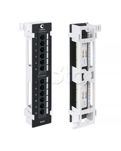 Патч-панель настенная, 12 портов RJ-45 Cabeus (PL-12-CAT.6-WL-DUAL IDC) в Тюмени Патч панель Pintop.ru