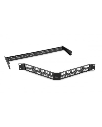 Угловая модульная патч-панель 19, 48 портов, 1U Cabeus (PLBHD-48-CON) в Тюмени Патч панель Pintop.ru