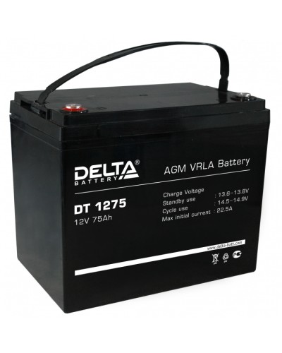 Аккумулятор свинцово-кислотный Delta DT 1275 в Тюмени Электротехническое оборудование Pintop.ru