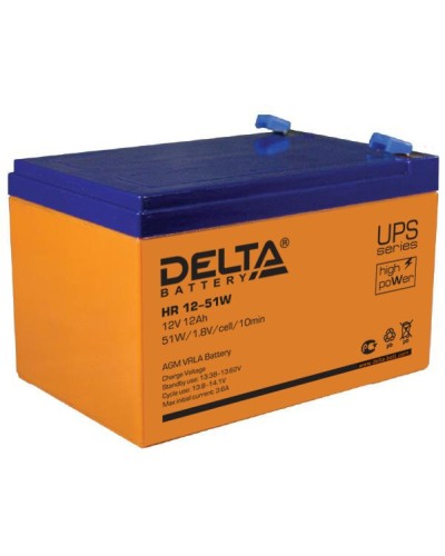 Аккумулятор свинцово-кислотный Delta HR12-51W в Тюмени Электротехническое оборудование Pintop.ru