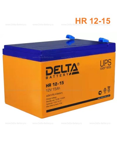 Аккумулятор свинцово-кислотный Delta HR 12-15 в Тюмени Электротехническое оборудование Pintop.ru