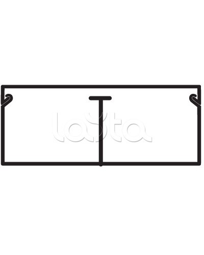 Миниканал TMC 40/2x17 с перегородкой DKC 00305 в Тюмени Кабель-канал Pintop.ru