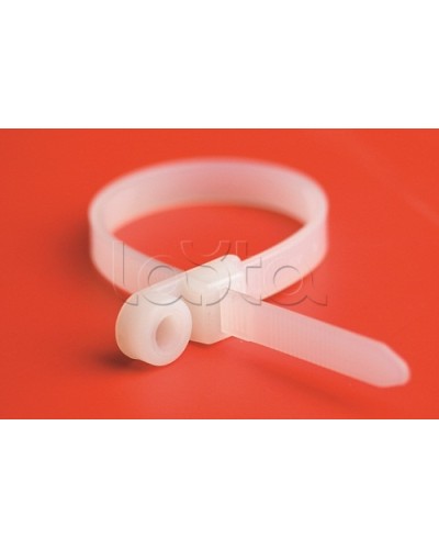 Хомут P6.6 с основанием, белый, 4,8x200 DKC 252205-M в Тюмени Стяжки-хомуты Pintop.ru