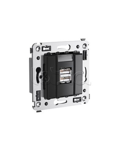 Устройство зарядное Avanti, Черный квадрат DKC 4402543 в Тюмени Блоки розеток Pintop.ru