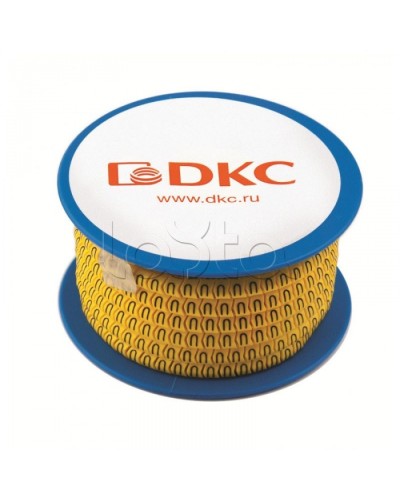 Колечко маркировочное 7, 2.5-4мм. черное на желтом DKC AZO307BY в Тюмени Крепежные изделия Pintop.ru