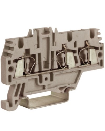 Зажим 2,5 кв.мм серый 1 ввод/2 вывода DKC ZHM510GR в Тюмени Держатели, клипсы, скобы Pintop.ru