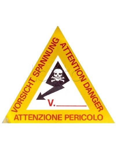 Предупреждающая табличка 120мм DKC ZTA002 в Тюмени Аксессуары для лотков Pintop.ru