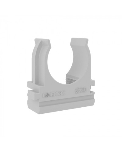 Держатель-клипса быстрого монтажа, для крепления труб, ф20мм, пластик, RAL 7035 DKC 51020M в Тюмени Держатели, клипсы, скобы Pintop.ru
