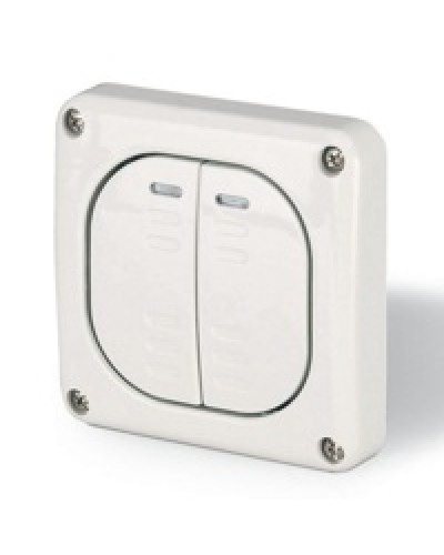 Выключатель однополюсный, двухклавишный DKC DIS1373022 в Тюмени Аксессуары для стоек и шкафов Pintop.ru