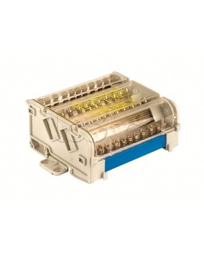 Блок распределительный на DIN рейку 4р 100А, 5х6мм 2х7,5мм. DKC BD10074 в Тюмени Блоки розеток Pintop.ru